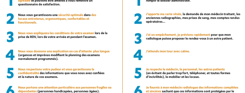 charte de qualité du centre de radiologie